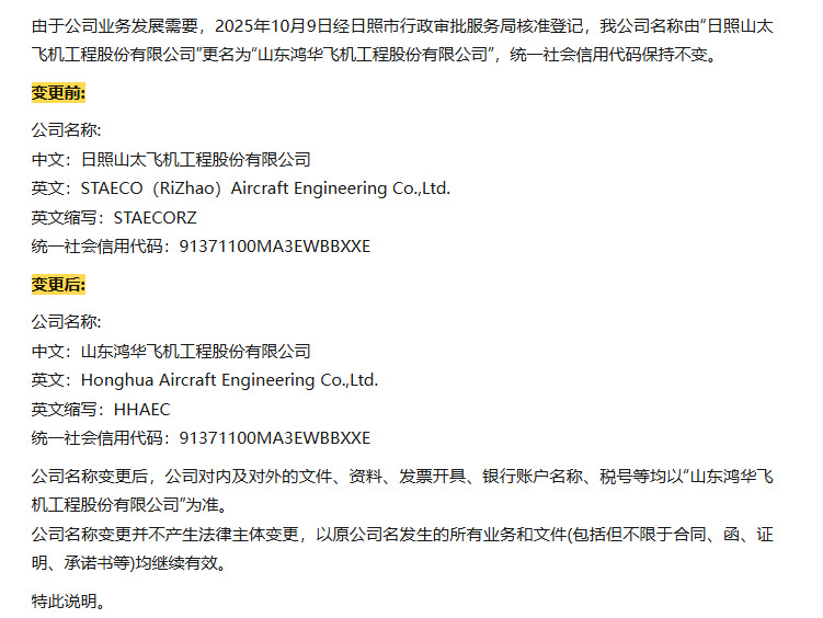 公司名稱(chēng)變更聲明